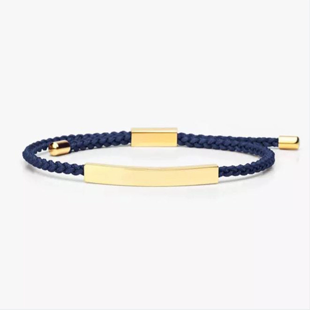 Wholesale Non-fading Adjustable Braided Titanium Steel Hollow Elbow Titanium Steel Bracelet