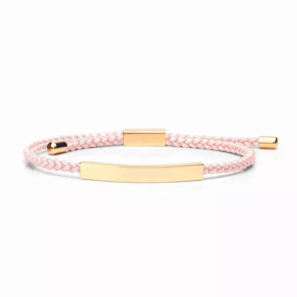 Wholesale Non-fading Adjustable Braided Titanium Steel Hollow Elbow Titanium Steel Bracelet