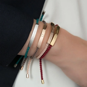 Wholesale Non-fading Adjustable Braided Titanium Steel Hollow Elbow Titanium Steel Bracelet