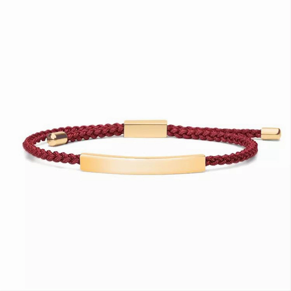 Wholesale Non-fading Adjustable Braided Titanium Steel Hollow Elbow Titanium Steel Bracelet
