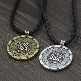 Wholesale Nordic Norse Mythology Viking Slavic Double-sided Men's Necklaces