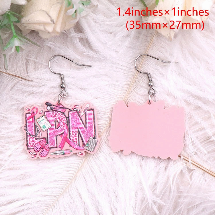 Wholesale Nurse Nursing Science LPN Acrylic Earrings