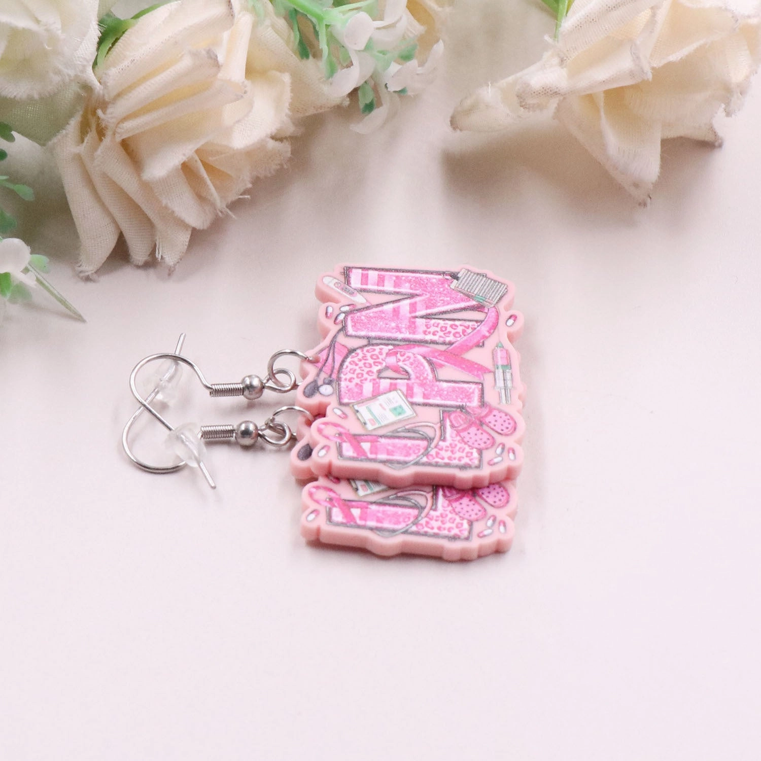 Wholesale Nurse Nursing Science LPN Acrylic Earrings