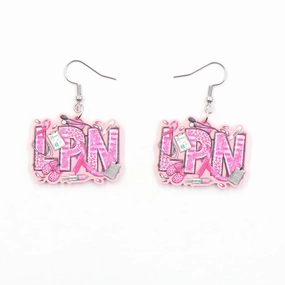Wholesale Nurse Nursing Science LPN Acrylic Earrings
