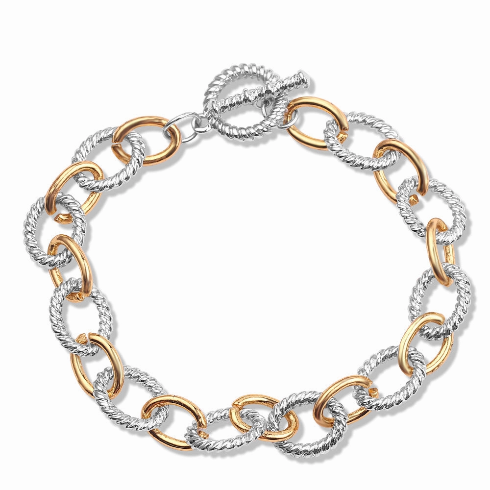 Wholesale O-style Colored Cuban Chain Alloy Bracelets