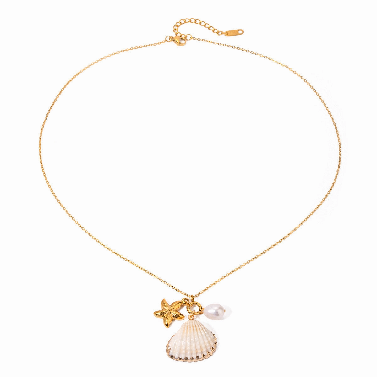 Wholesale Ocean Series Pearl Starfish Shell Necklace