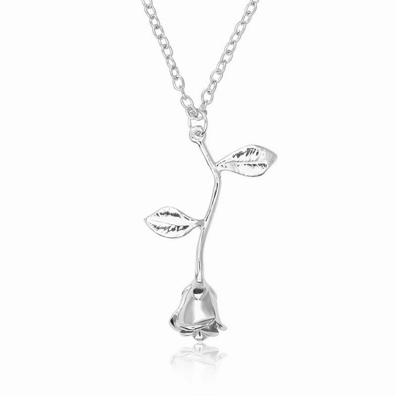 Wholesale Oil Drop Rose Clavicle Necklace Valentine's Day