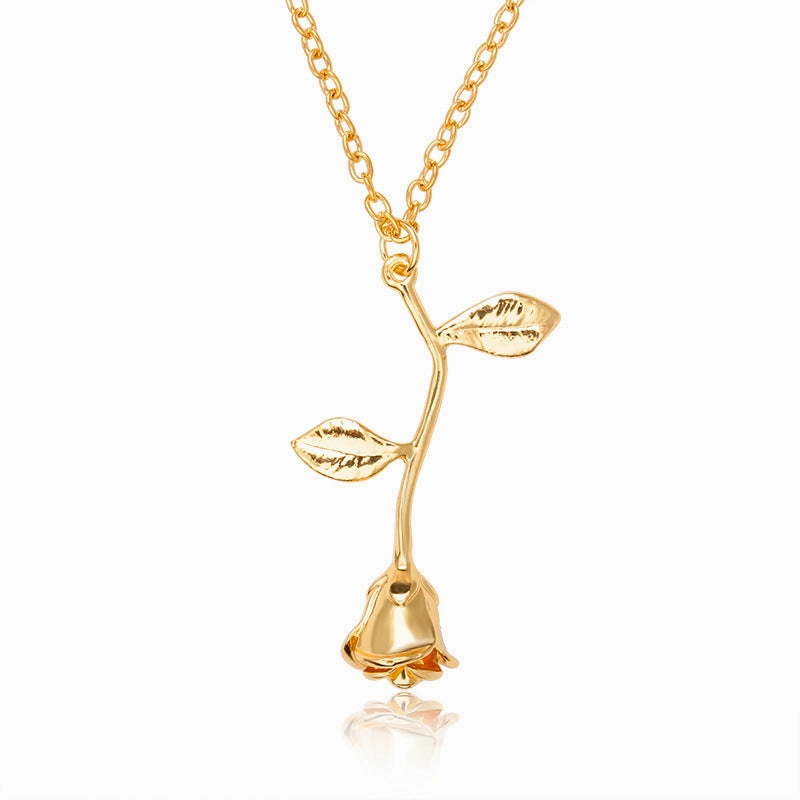Wholesale Oil Drop Rose Clavicle Necklace Valentine's Day