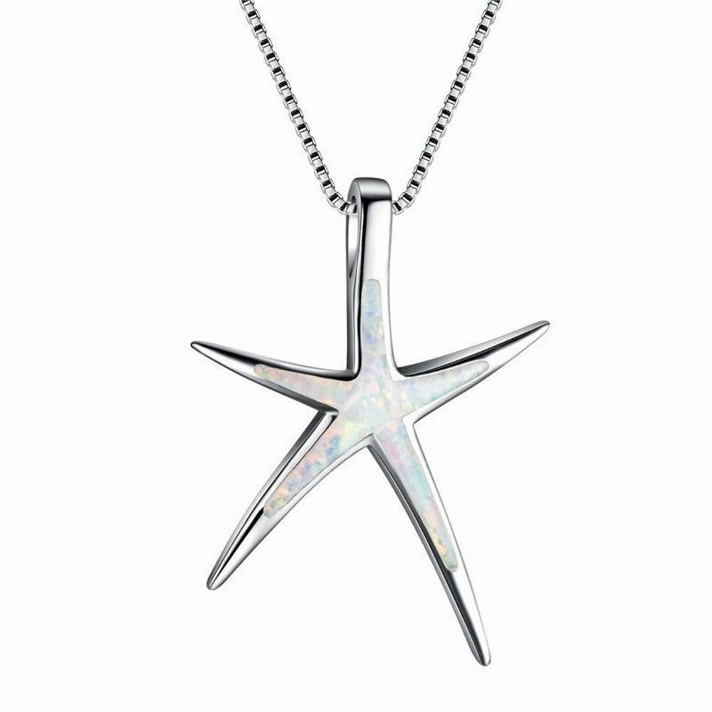Wholesale Opal Pentagram Pendant Necklace