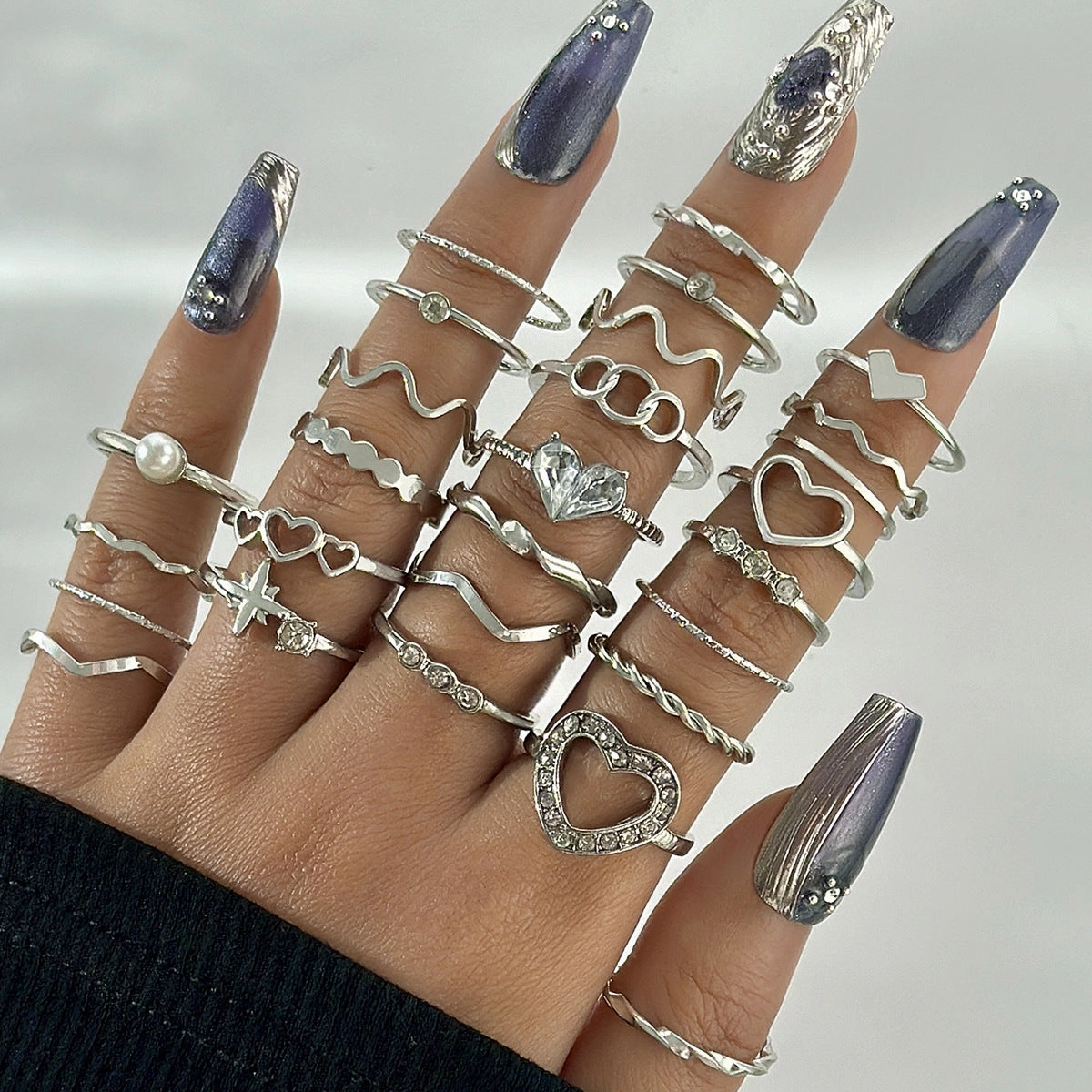 Wholesale Open Multi-Jointed Butterfly Ring Set
