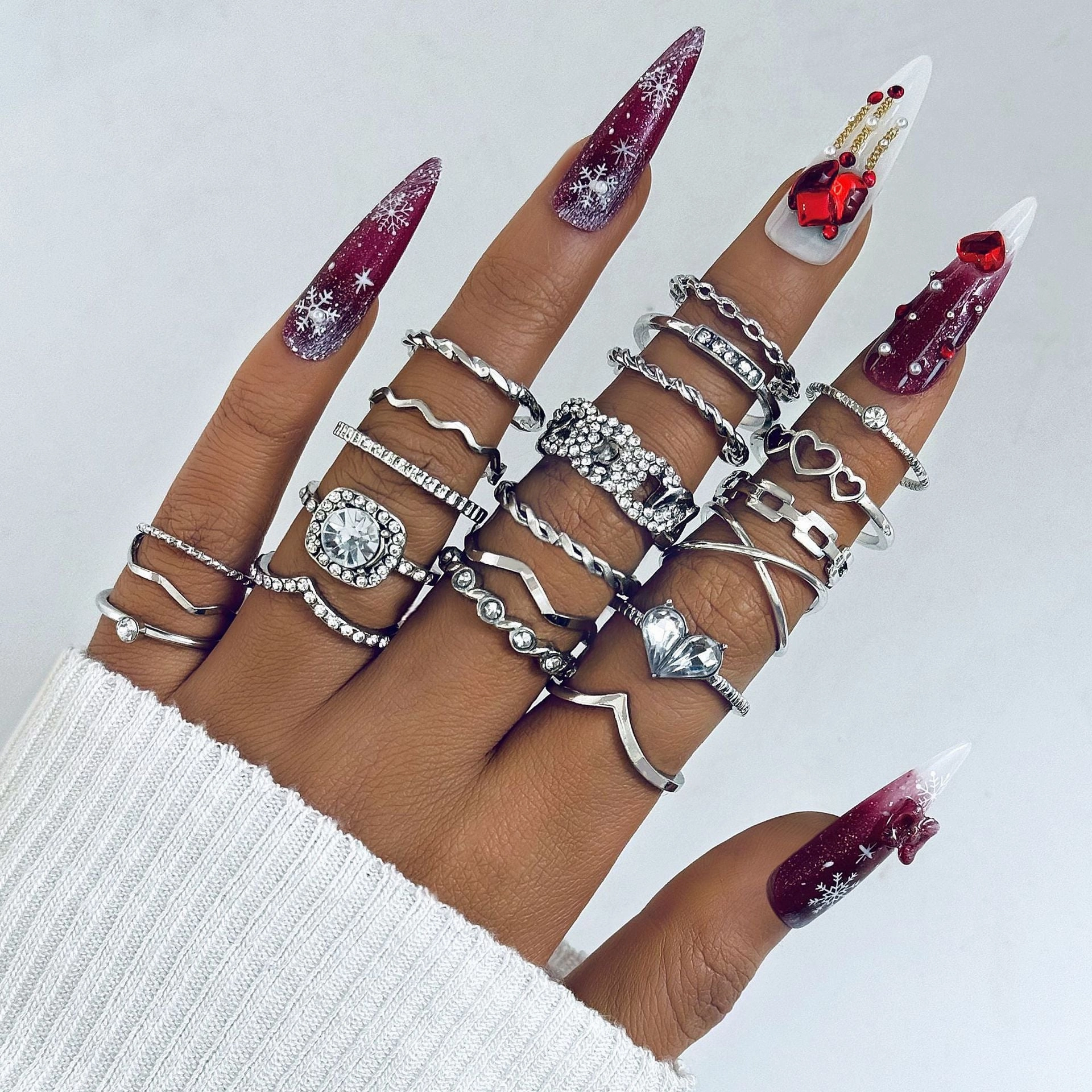Wholesale Open Multi-Jointed Butterfly Ring Set
