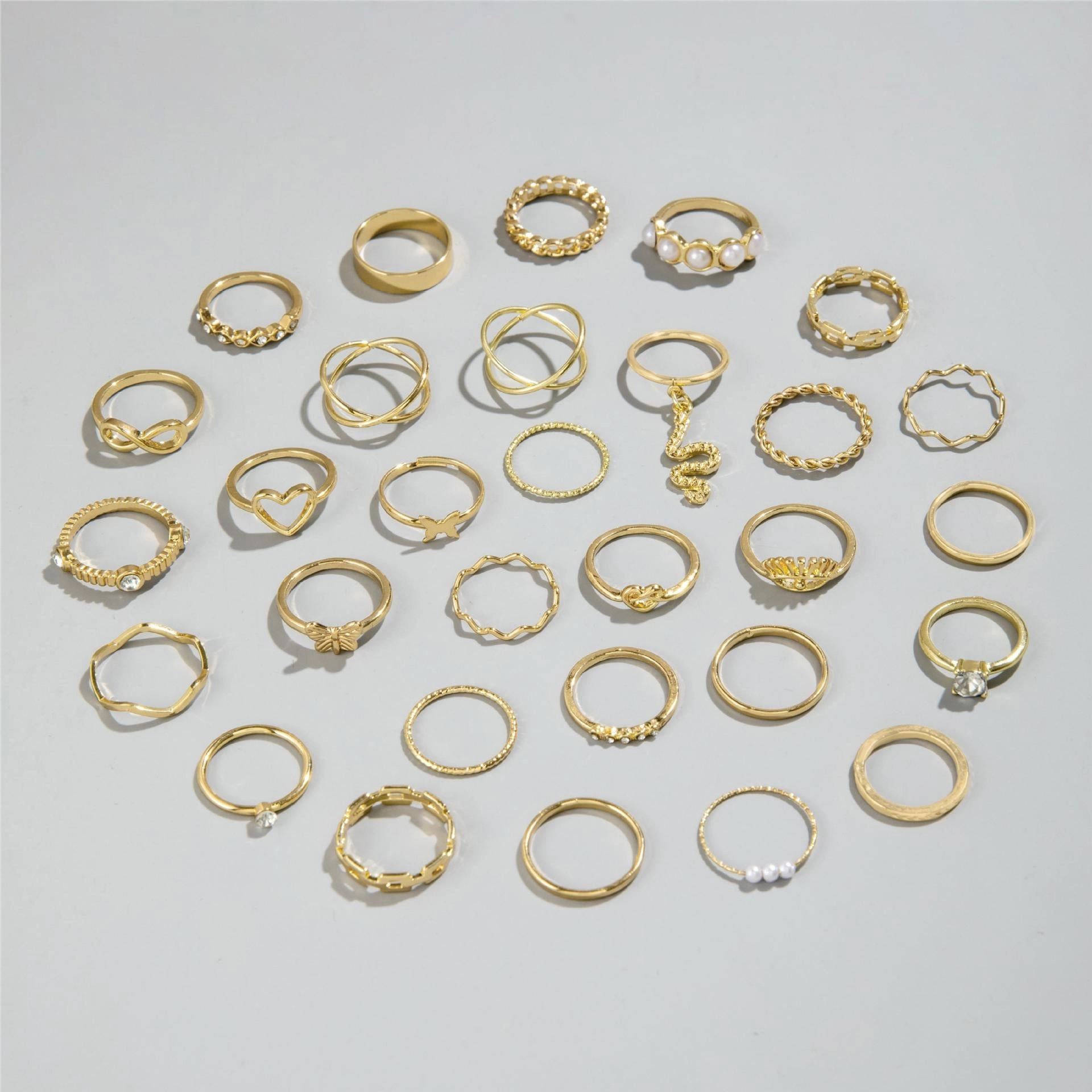 Wholesale Open Multi-Jointed Butterfly Ring Set