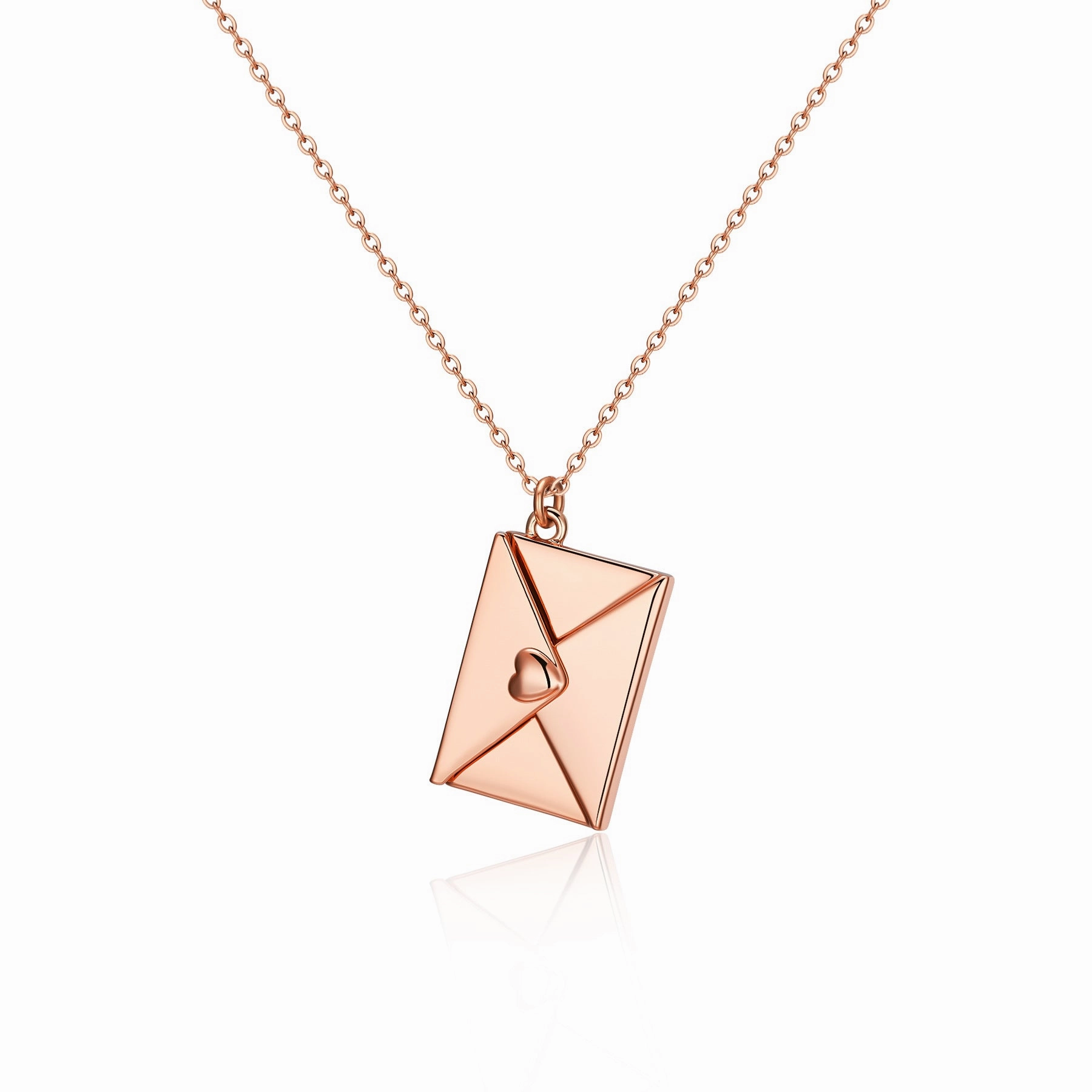 Wholesale Openable DIY Engraved Love Letter Necklace Collarbone Chain Valentine's Day Gift