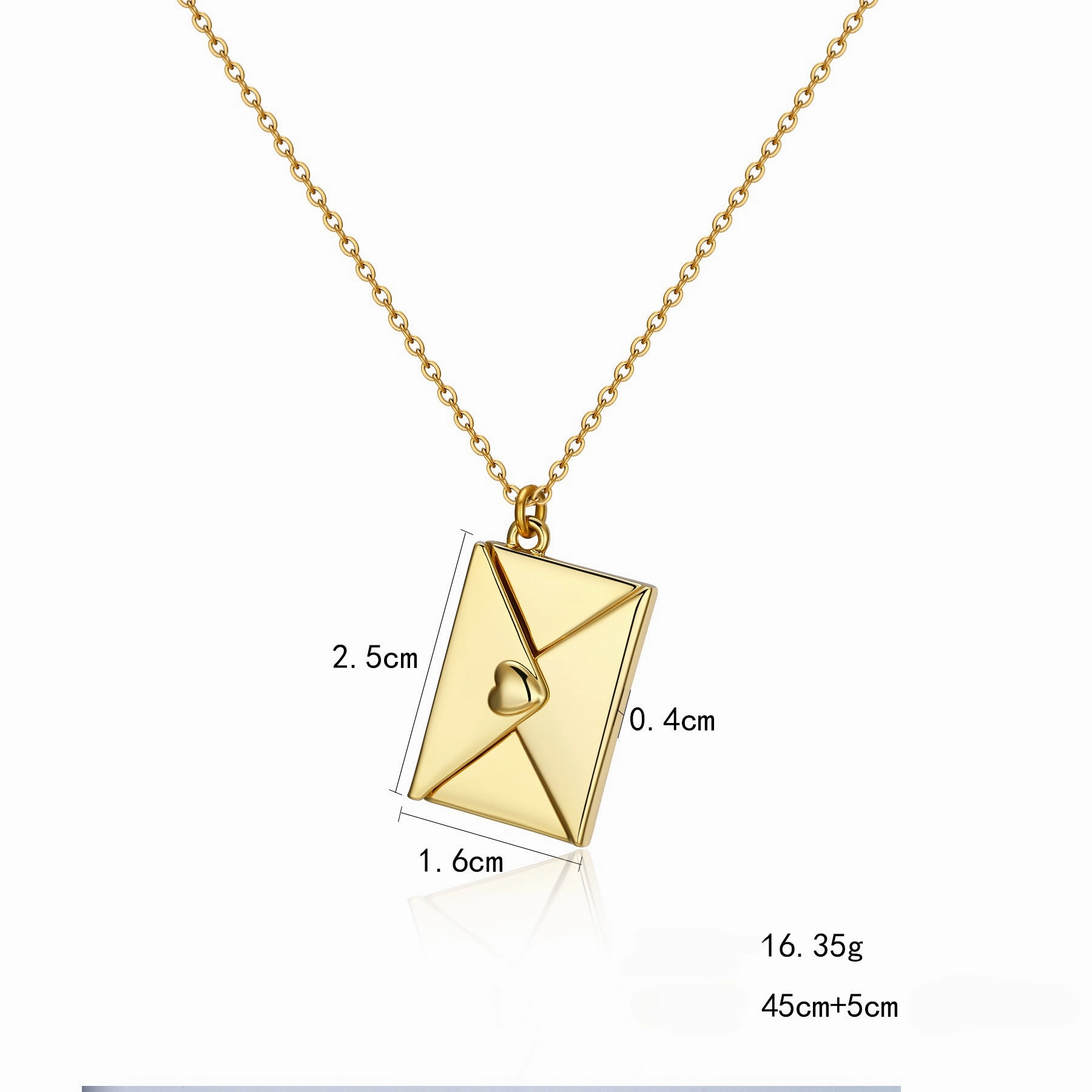 Wholesale Openable DIY Engraved Love Letter Necklace Collarbone Chain Valentine's Day Gift