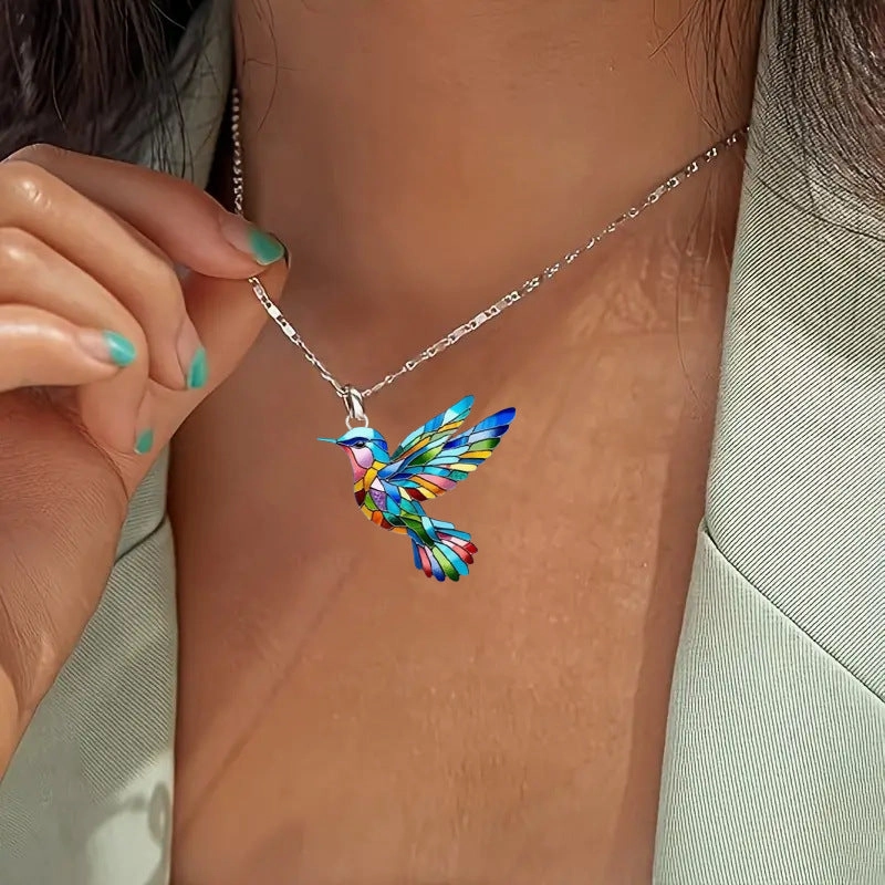 Wholesale Original design three-piece hummingbird earrings and necklace set