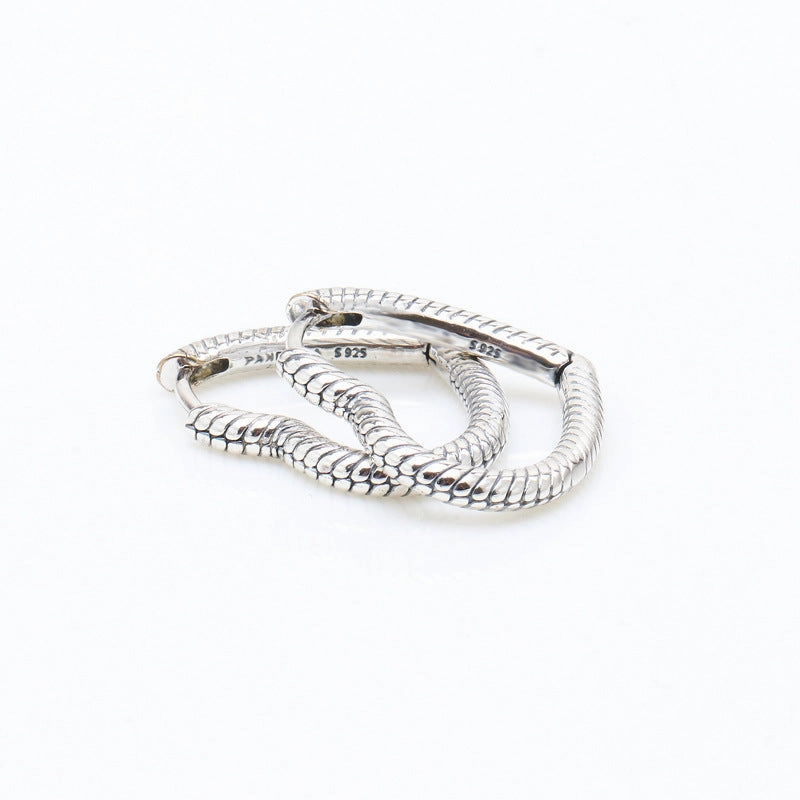 Wholesale Panjia new silver-plated Moments heart-shaped string earrings European and American fashion lovely earrings Valentine's Day gift for women