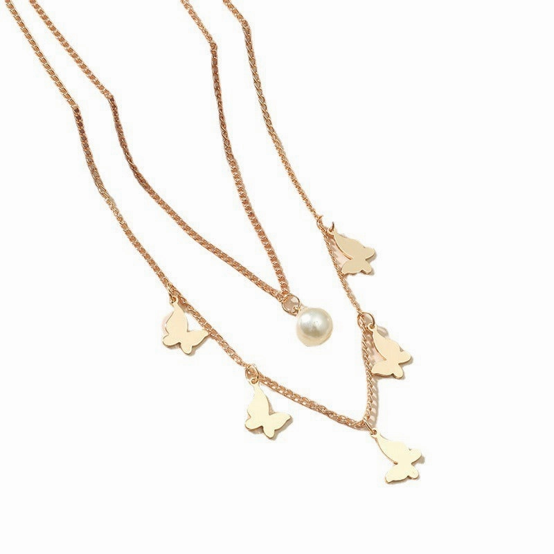 Wholesale Pearl  Forest Style  Multi-layer Necklace
