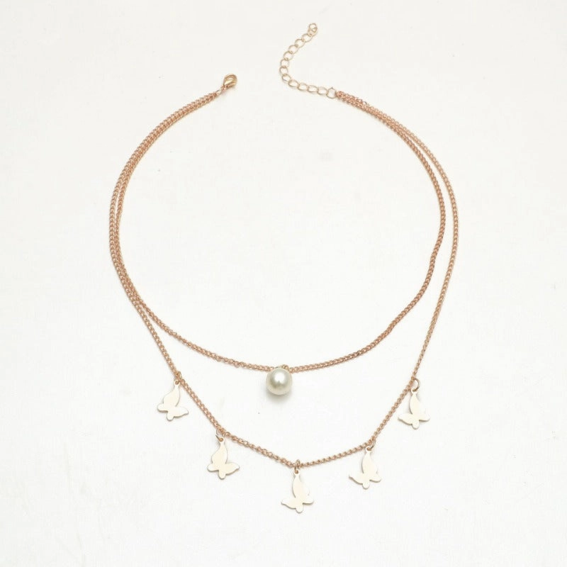Wholesale Pearl  Forest Style  Multi-layer Necklace