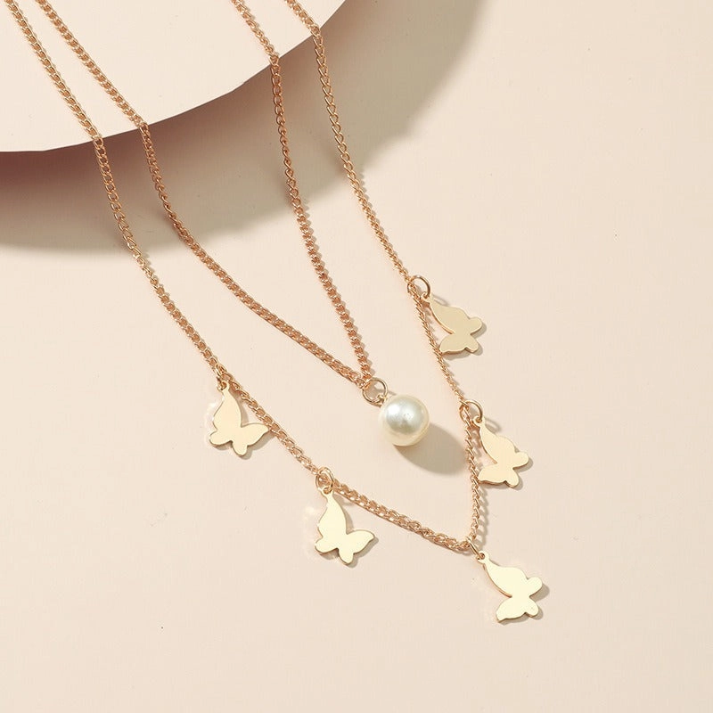Wholesale Pearl  Forest Style  Multi-layer Necklace