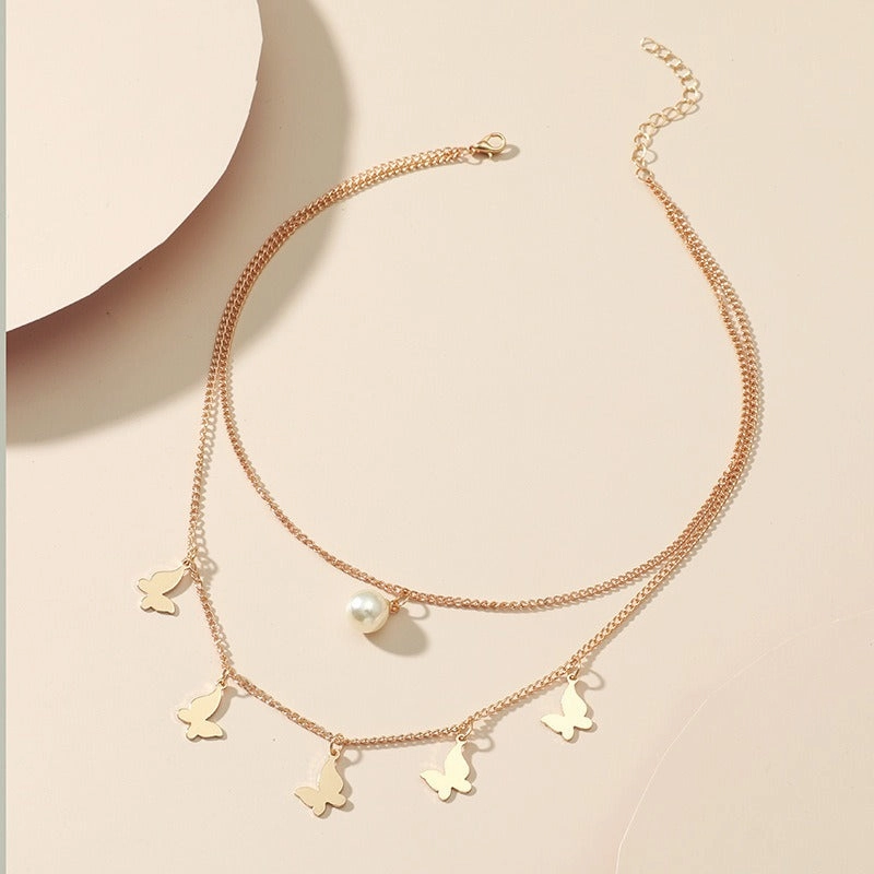 Wholesale Pearl  Forest Style  Multi-layer Necklace