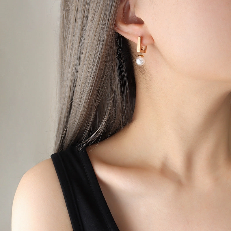 Wholesale Pearl-like Earrings Three-wear One-piece Qixi Festival Clear People's Day Gift Jewelry