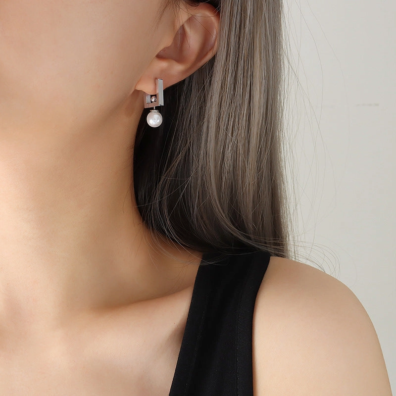 Wholesale Pearl-like Earrings Three-wear One-piece Qixi Festival Clear People's Day Gift Jewelry