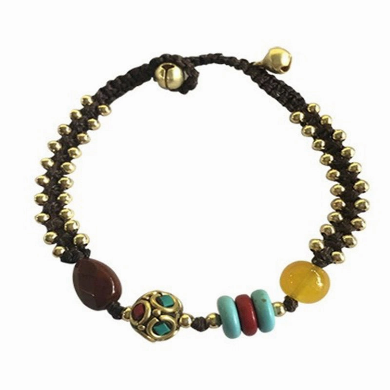 Wholesale Pendant Colorful Beads Braided Rope Bracelet