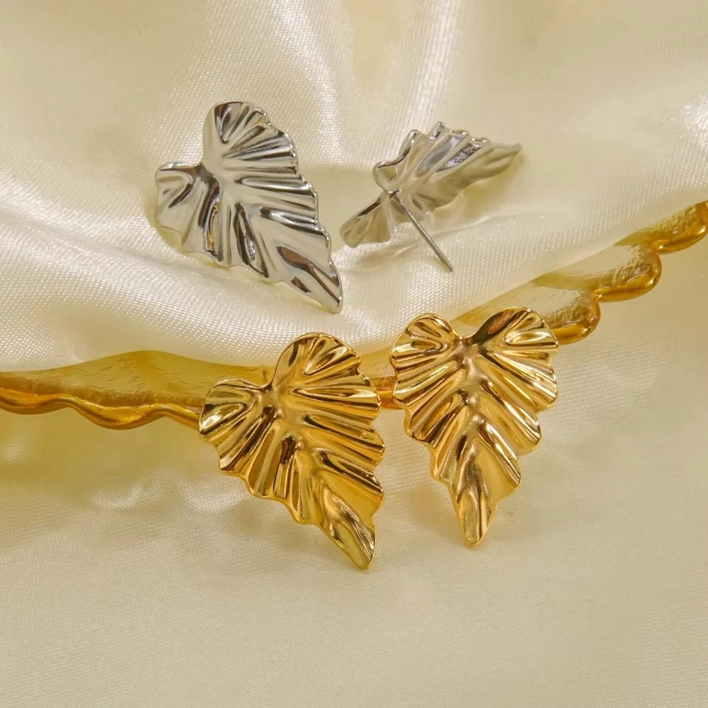 Wholesale Personality 304 Stainless Steel Women Earrings Golden Irregular Oval Earrings Valentine's Day Gift Jewelry