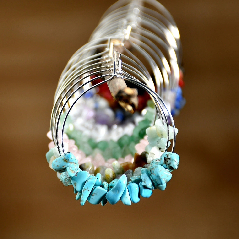 Wholesale personality big circle earrings silver earrings