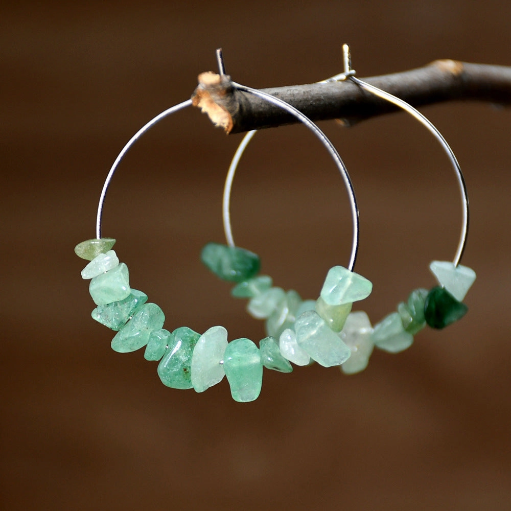 Wholesale personality big circle earrings silver earrings