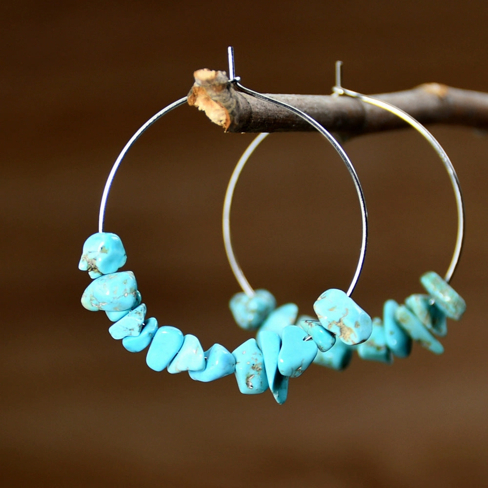 Wholesale personality big circle earrings silver earrings