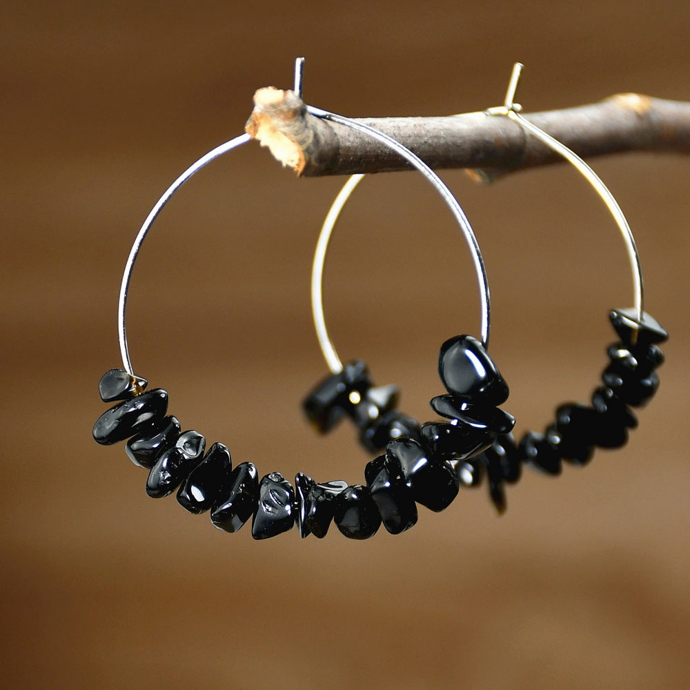 Wholesale personality big circle earrings silver earrings