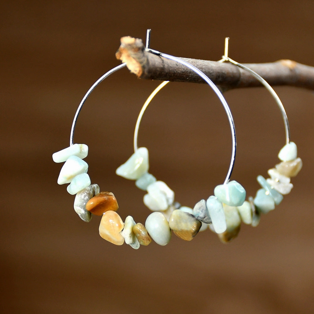 Wholesale personality big circle earrings silver earrings
