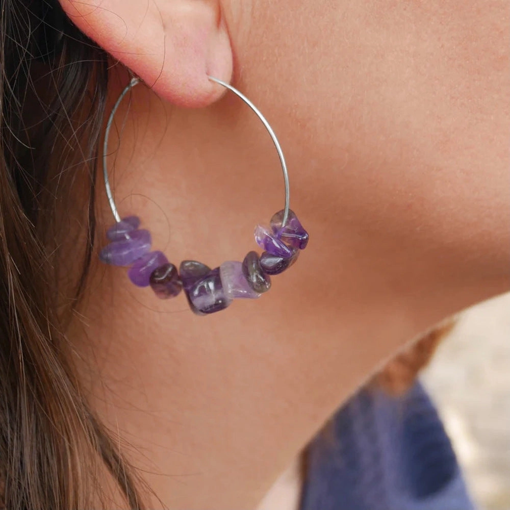 Wholesale personality big circle earrings silver earrings