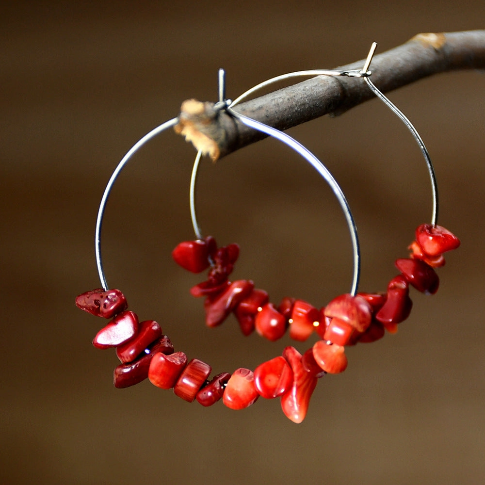 Wholesale personality big circle earrings silver earrings