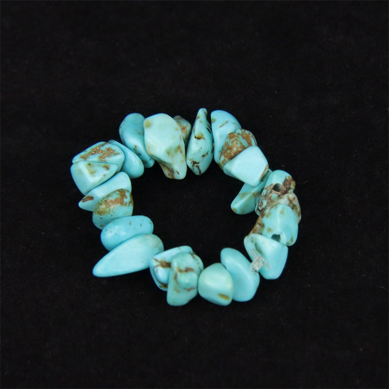 Wholesale Personality Hand-worn Natural Gravel Elastic Ring Women