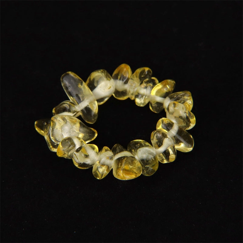 Wholesale Personality Hand-worn Natural Gravel Elastic Ring Women