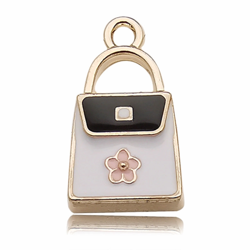 Wholesale Personalized Alloy Oil Dripping Pearl Eye Shadow Flower Perfume Bottle Diy Necklace Pendant Accessories