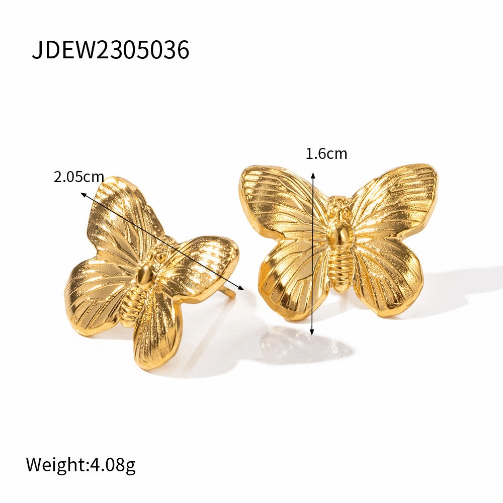 Wholesale Personalized Butterfly Light Luxury Niche High-end Gold Necklace Set