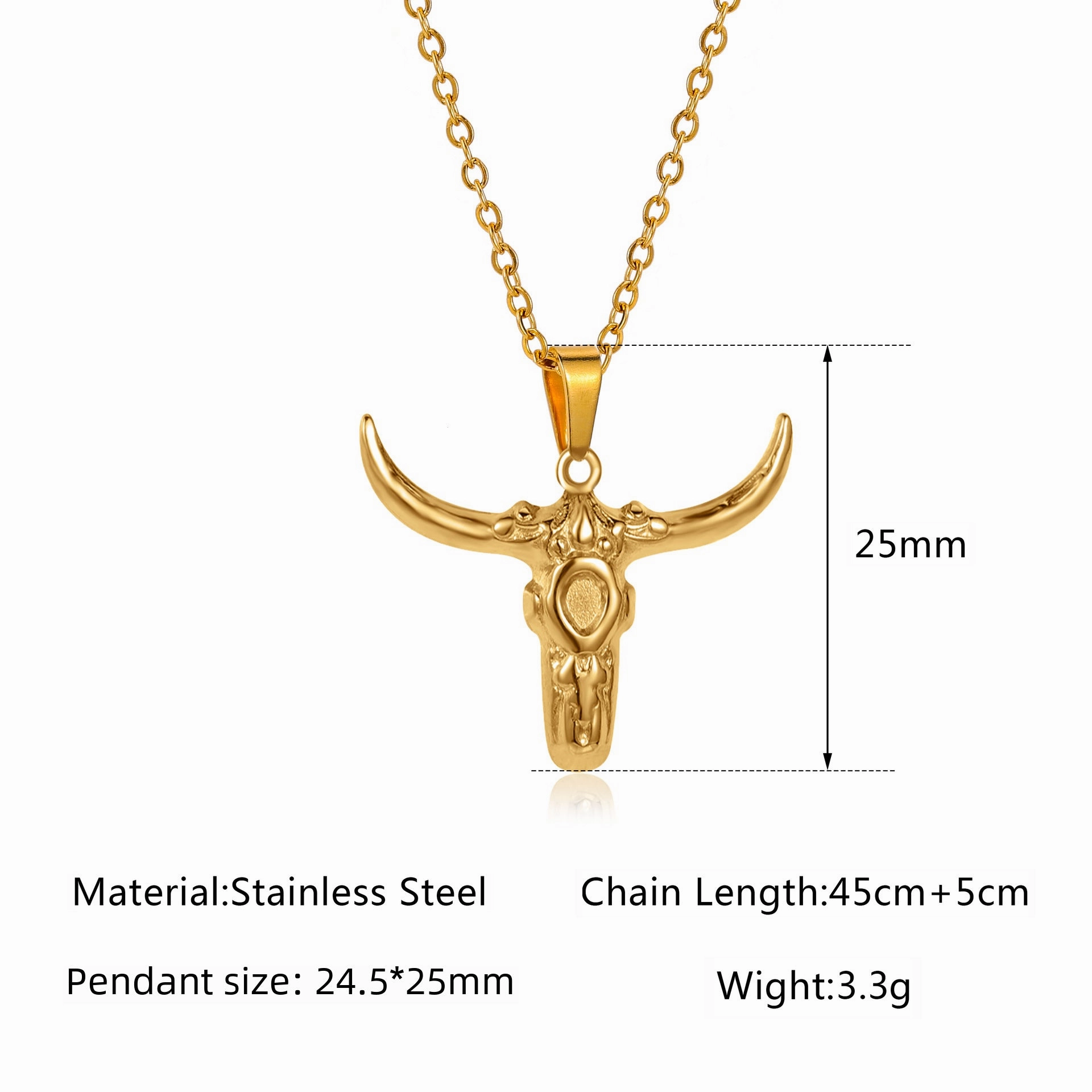 Wholesale Personalized ethnic style Indian bull head necklace