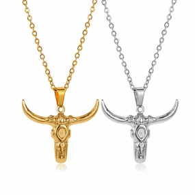 Wholesale Personalized ethnic style Indian bull head necklace