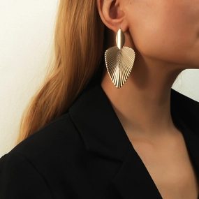 Wholesale Personalized exaggerated geometric metal earrings