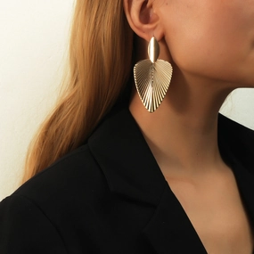 Wholesale Personalized exaggerated geometric metal earrings