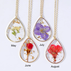 Wholesale Personalized Fashion All-match Niche Design Immortal Dried Flower Long Necklace