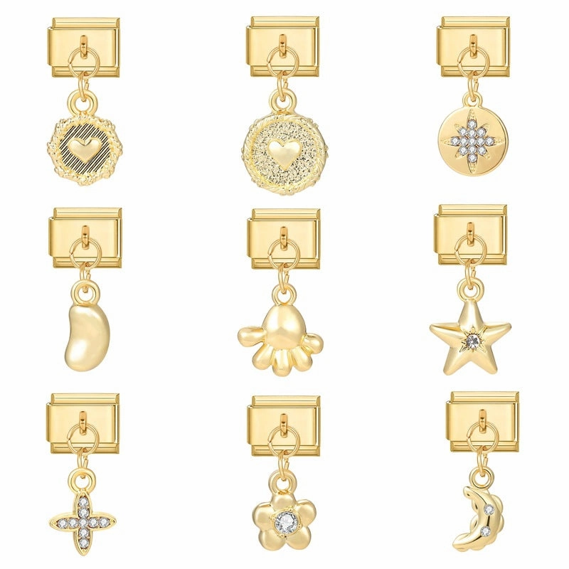 Wholesale Personalized Handmade Creative All-match Gold Fashion Retro Module Bracelet Bracelet Charms