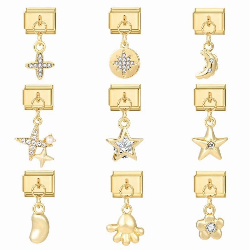 Wholesale Personalized Handmade Creative All-match Gold Fashion Retro Module Bracelet Bracelet Charms