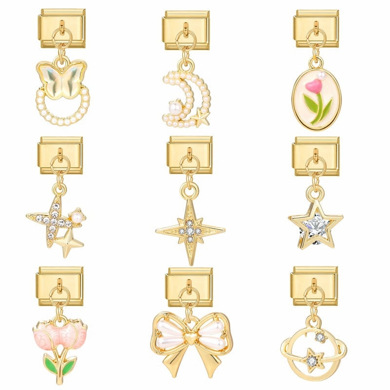 Wholesale Personalized Handmade Creative All-match Gold Fashion Retro Module Bracelet Bracelet Charms