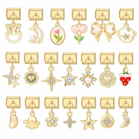Wholesale Personalized Handmade Creative All-match Gold Fashion Retro Module Bracelet Bracelet Charms
