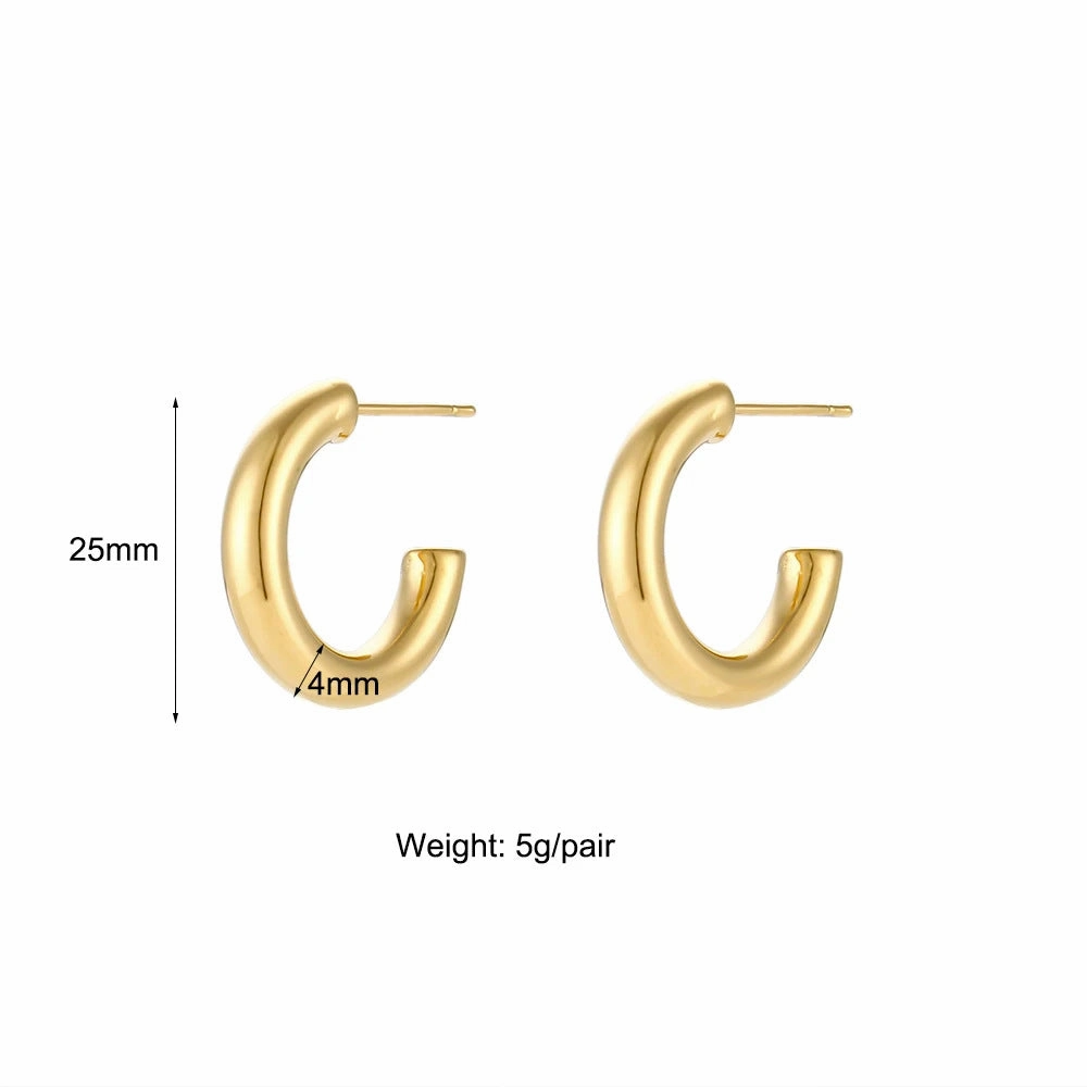 Wholesale Personalized Hollow Stainless Steel Plated 18K Gold Geometric Water Drop Three-dimensional Exaggerated Earrings