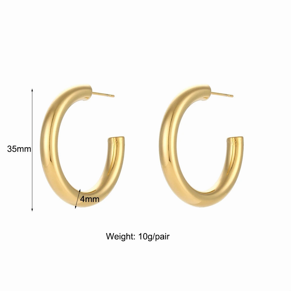 Wholesale Personalized Hollow Stainless Steel Plated 18K Gold Geometric Water Drop Three-dimensional Exaggerated Earrings